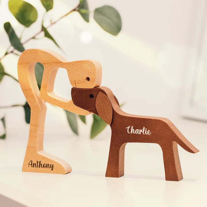 Figurine personnalisée en bois - Passion canin