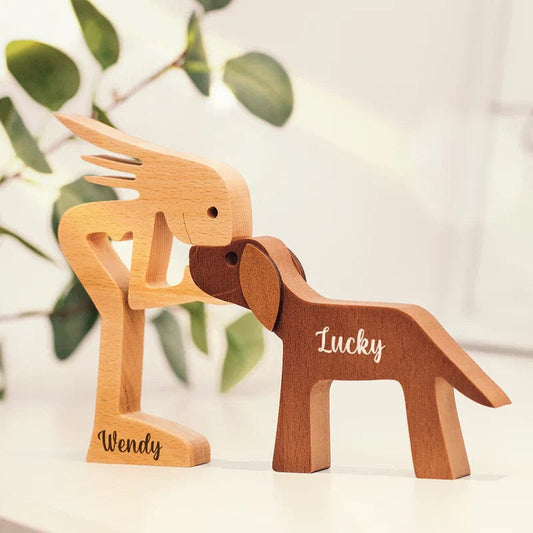 Figurine personnalisée en bois - Passion canin